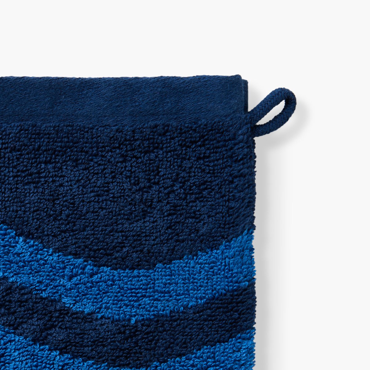 Gant de toilette coton ONDALYS marine, CARRE BLANC
