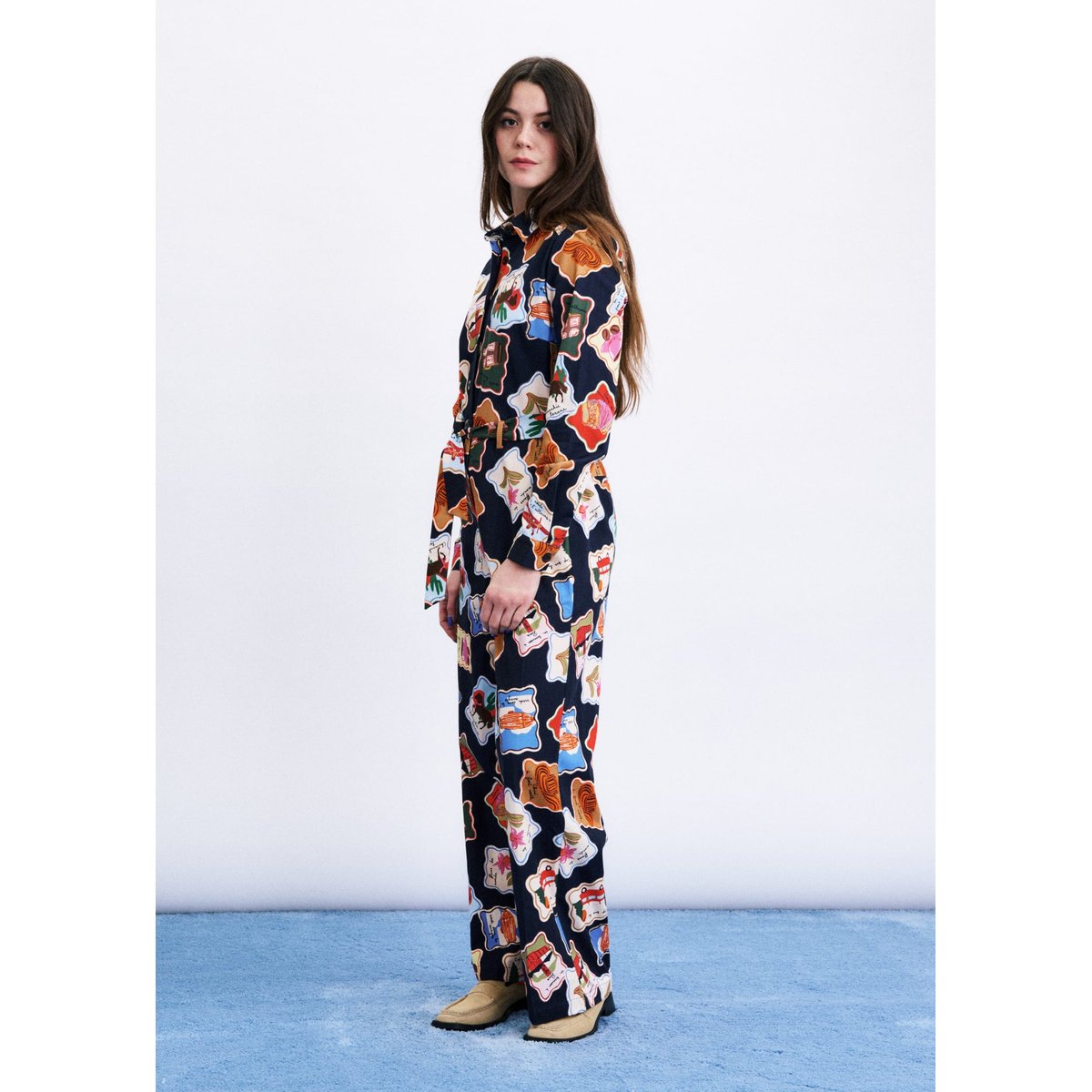 Combi-pantalon Cheviot en coton CHEVIOT timbres, FRNCH