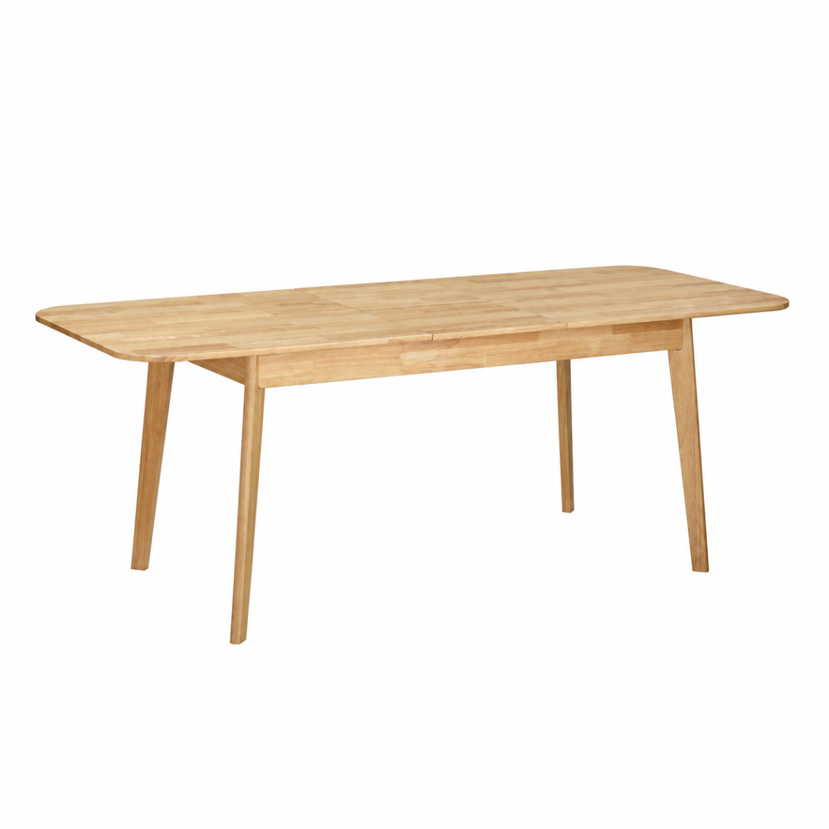 Table à manger extensible en hévéa 6 à 8 pers SOLINE bois clair, CALICOSY