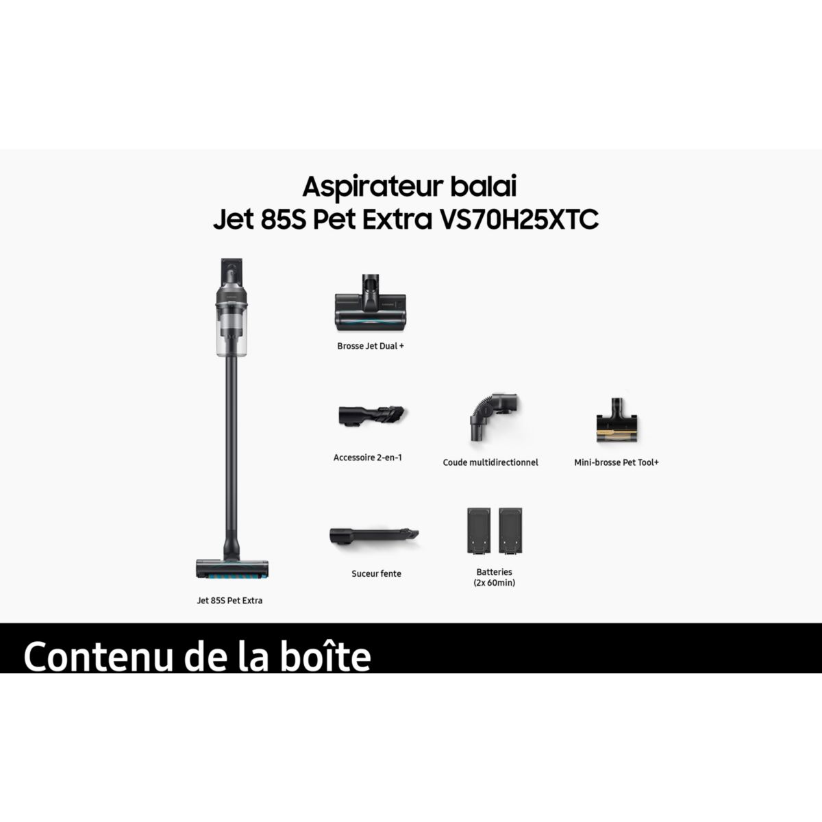Aspirateur balai Jet 95S Complete VS70H28HFC/WD couleur unique, SAMSUNG