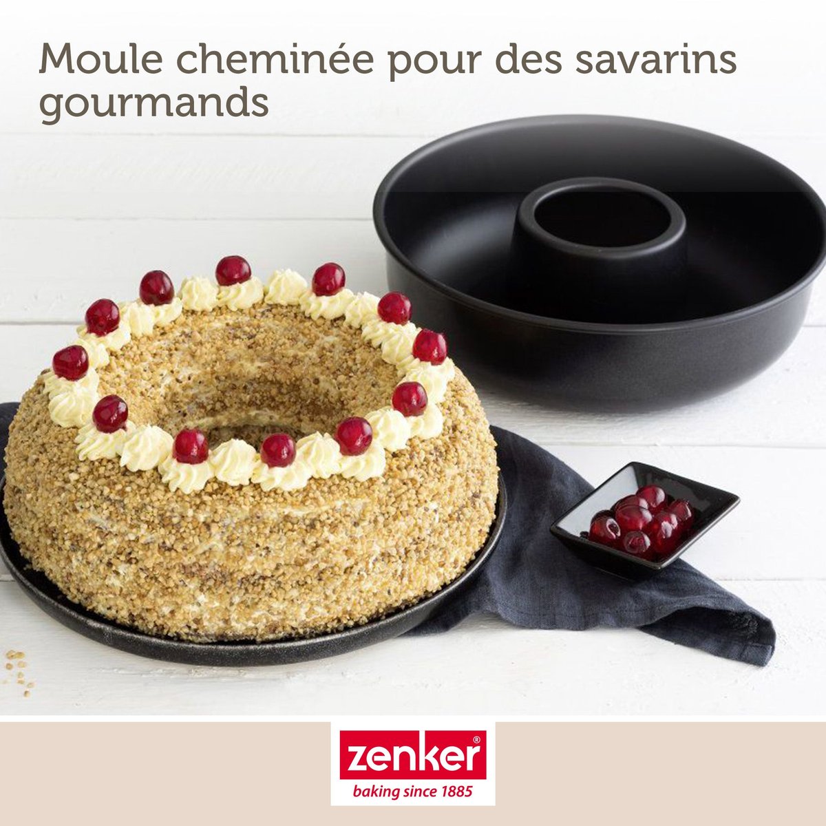 Set de 5 ustensiles de pâtisserie moule à gâteaux bols spatule noir, ZENKER