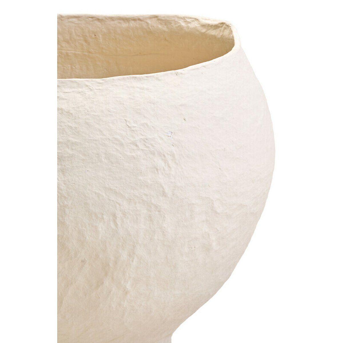 Large Cotton Mache Planter in Beige natural, FIFTY FIVE SOUTH