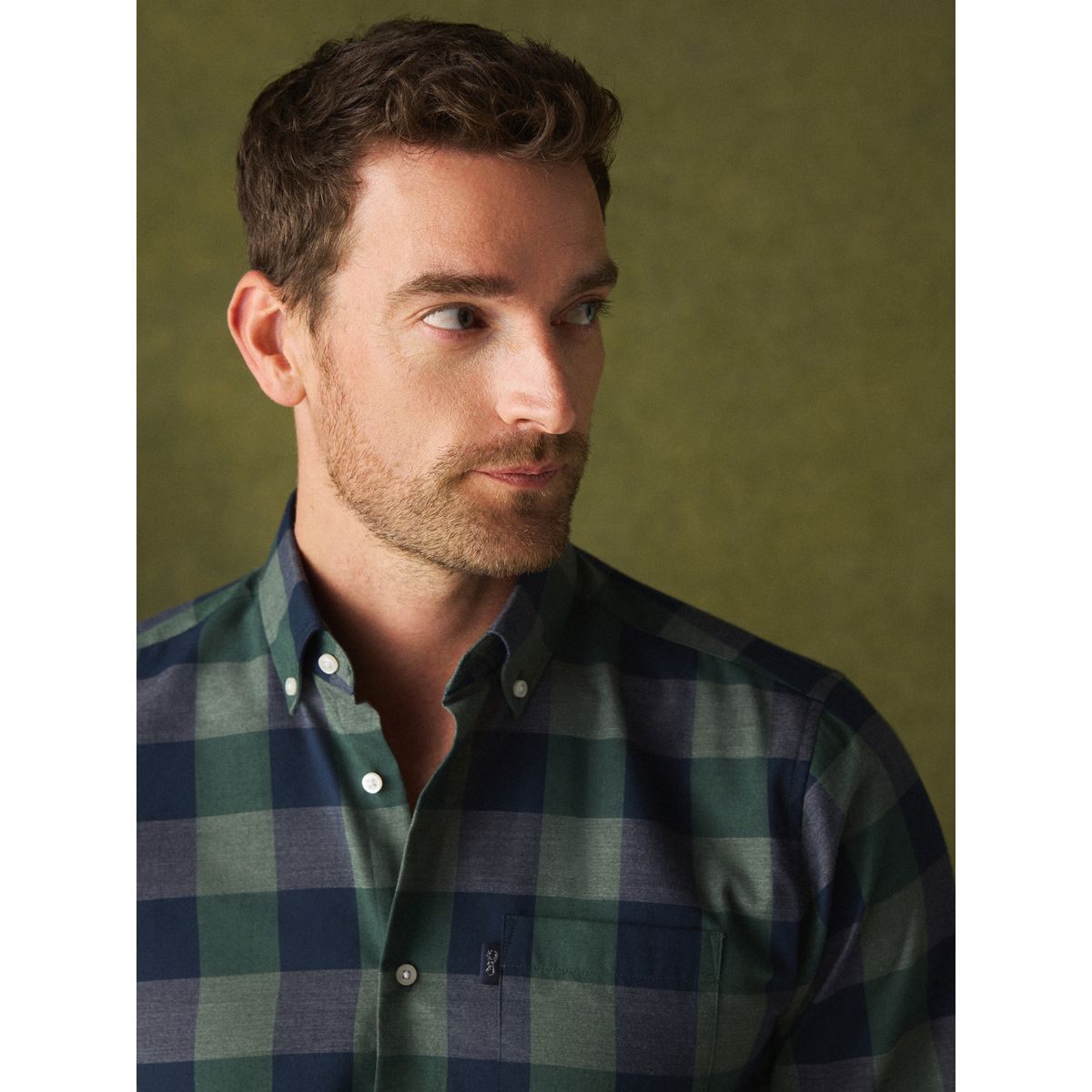 Chemise oxford entretien facile vert, NEXT