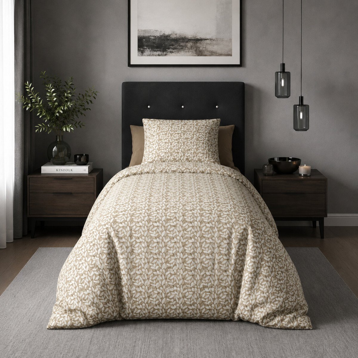 Parure housse de couette en microfibre, Carmel multicolore, C DESIGN HOME TEXTILE
