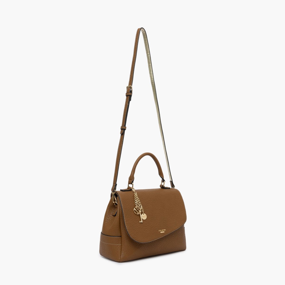 Grand sac porté épaule Todora camel,doré, LOLLIPOPS