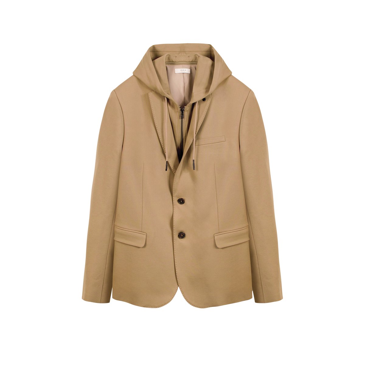 Veste de costume maille capuche beige fonce, IKKS