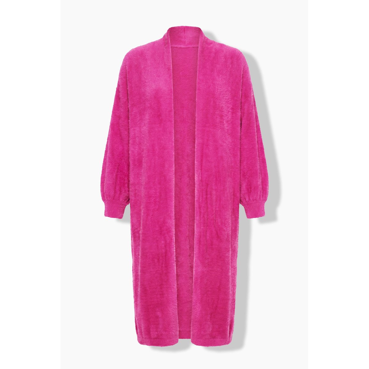 Cardigan long, sans fermeture fuchsia, ULLA POPKEN