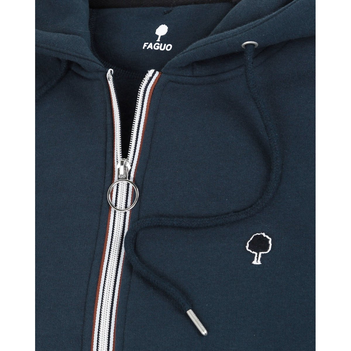 Sweat coton MESNIL bleu marine, FAGUO