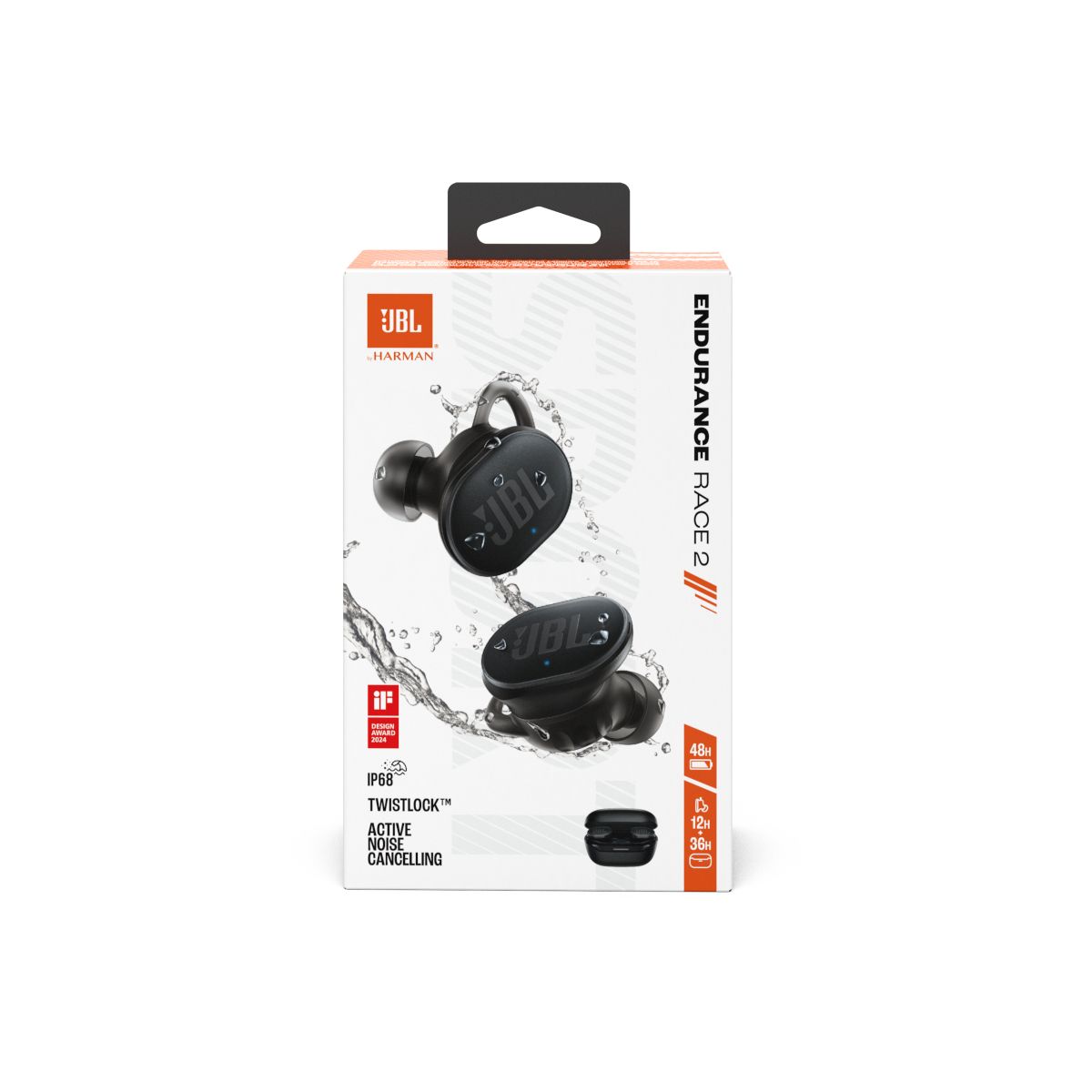 Ecouteurs sport Endurance Race 2 Noir noir, JBL