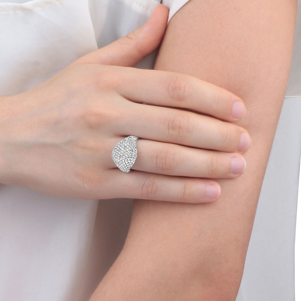 Bague en argent 925 TESORI blanc, MORELLATO