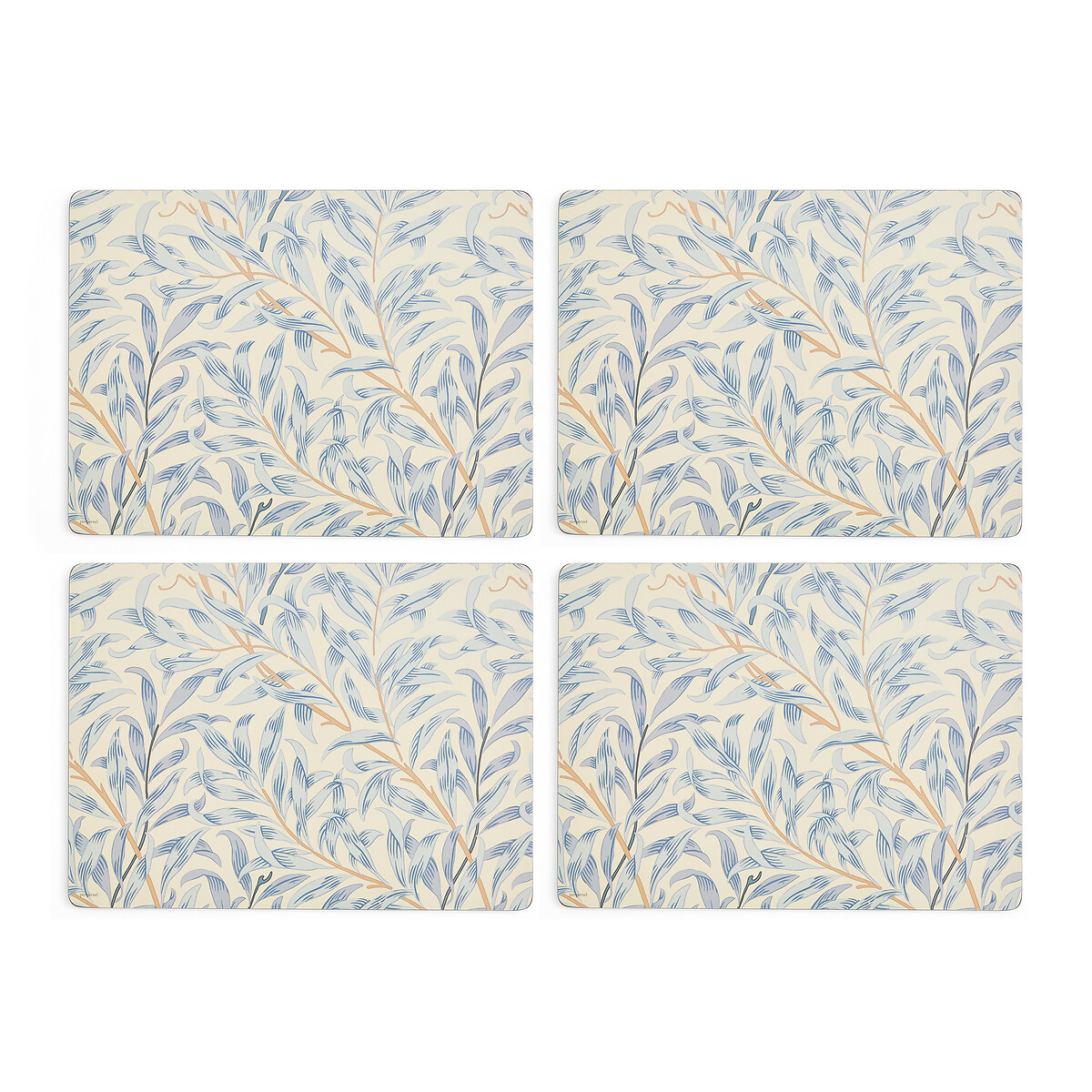 Set of 4 Morris & Co. Willow Bough Placemats blue, MORRIS & CO.