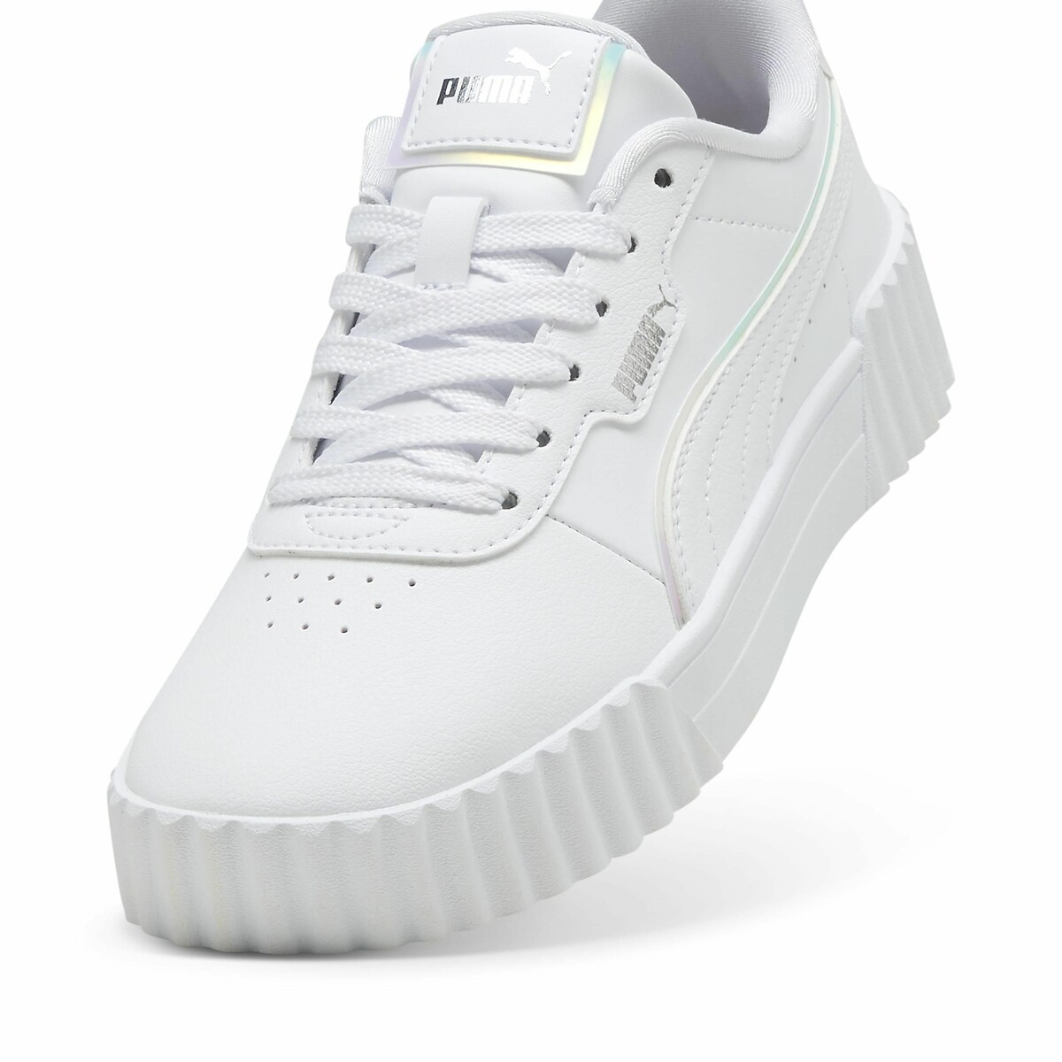 Baskets cuir Carina 3.0 Holo 2.0 blanc/rose, PUMA