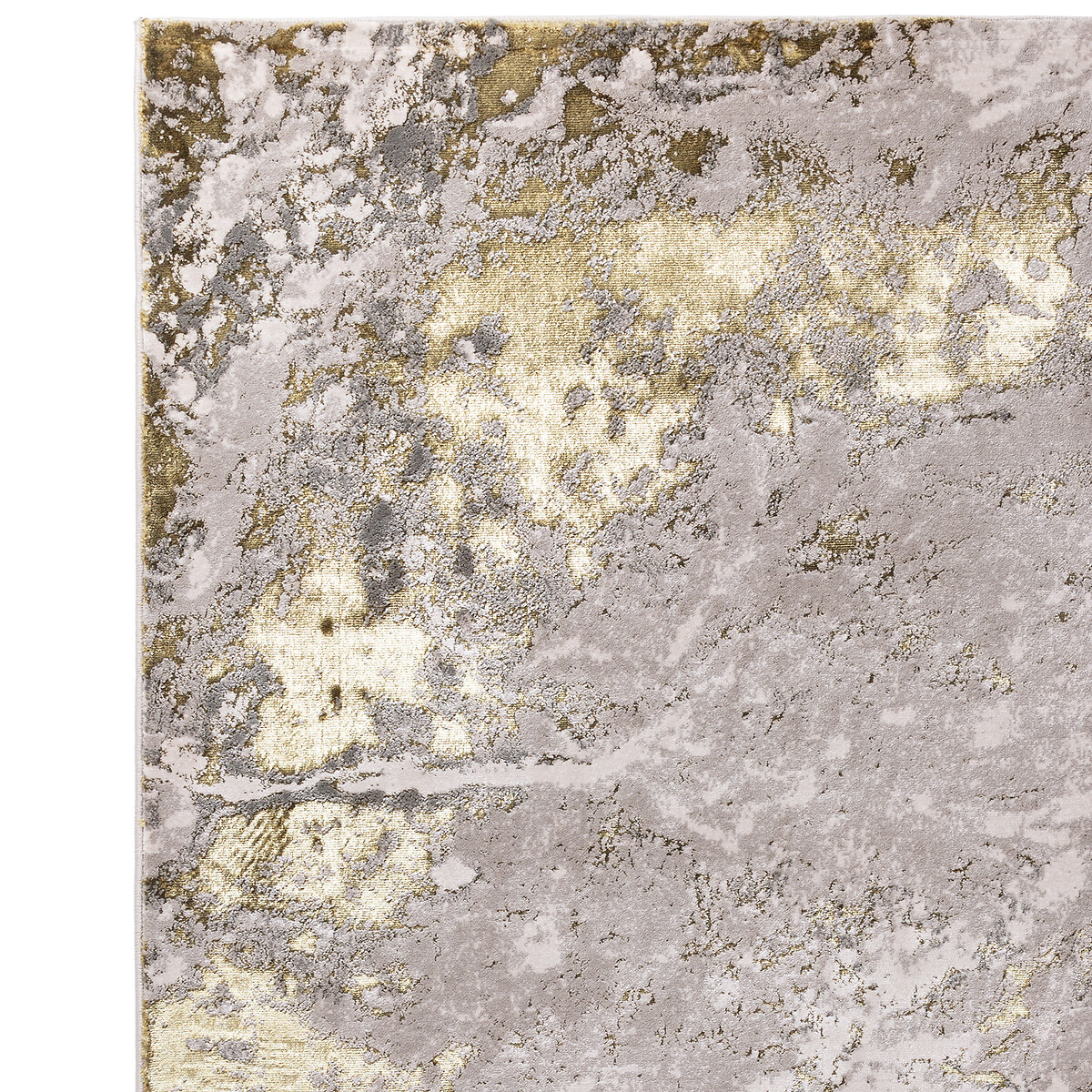 Distressed Lux Metallic Rug gold-coloured, SO'HOME