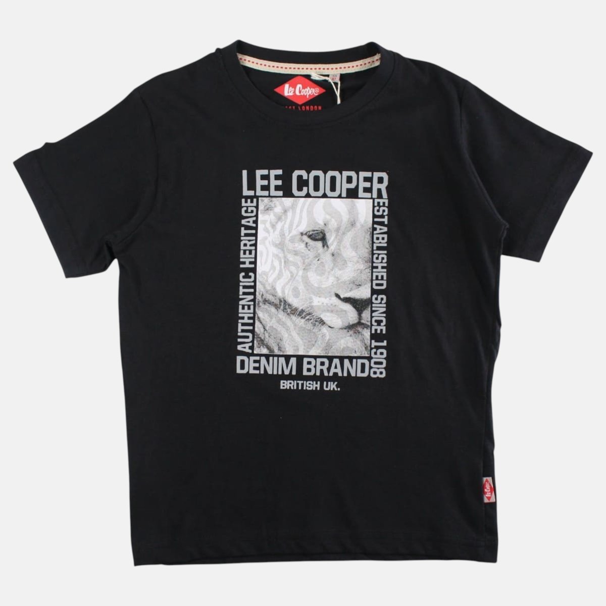 T-shirt manches courtes imprimé, col rond POSTER noir, LEE COOPER