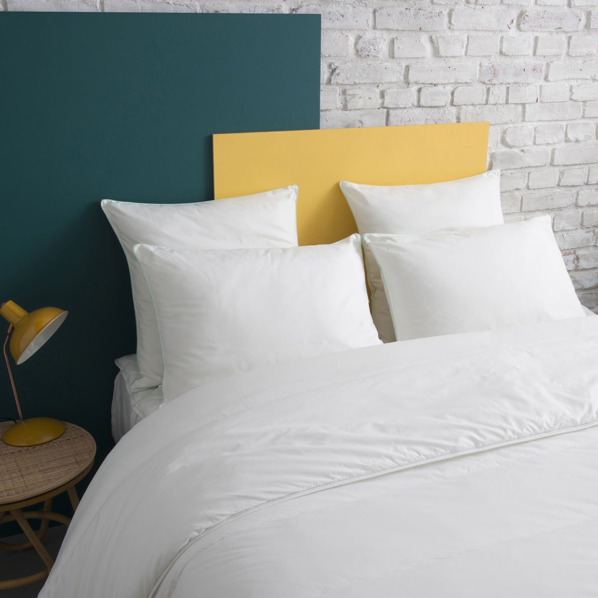 Oreiller FERME Gonflant Durable - Coton Bio - Félix blanc, WAKE ME GREEN