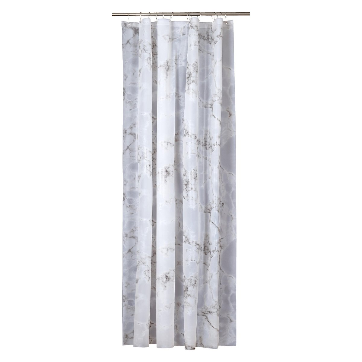 Rideau de douche plastique MARBLE gris, HABITAT