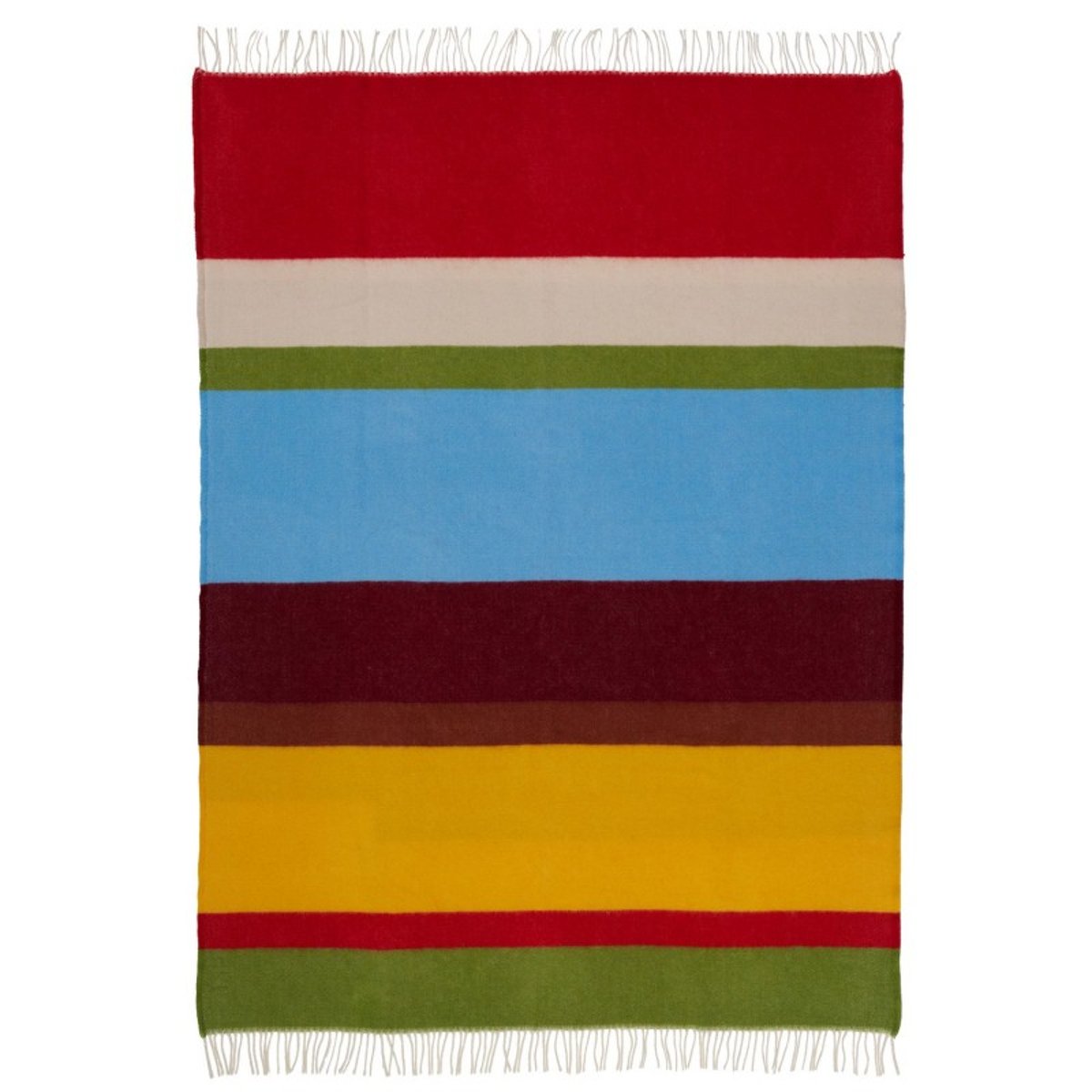 Plaid laine agneau rayures ARTY multicolore, KLIPPAN