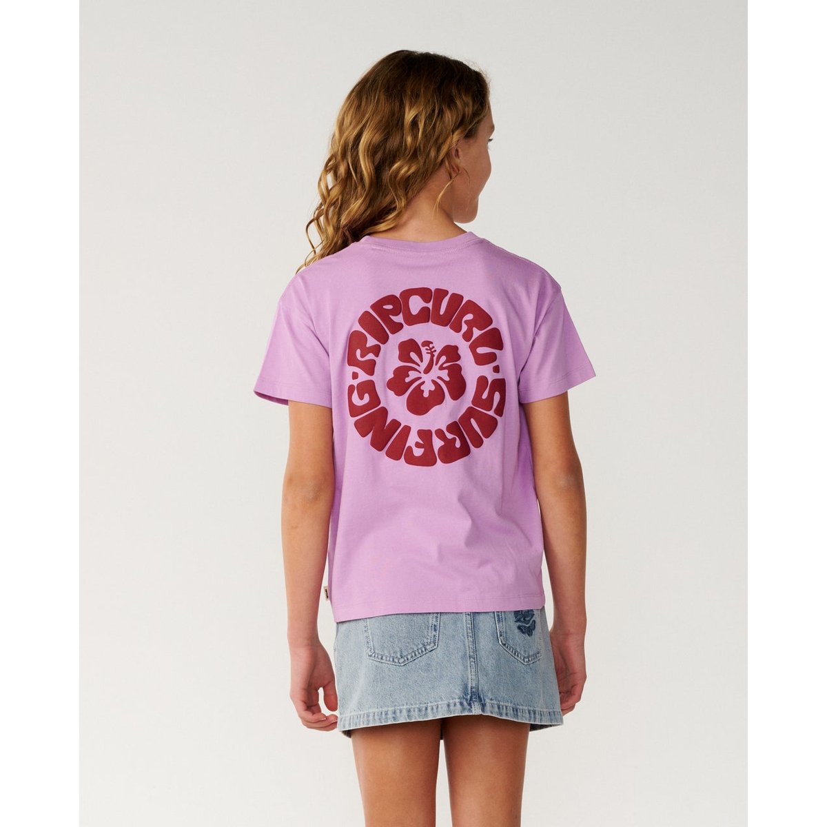 T-shirt décontracté SURF PUFF lilas éclatant, RIP CURL