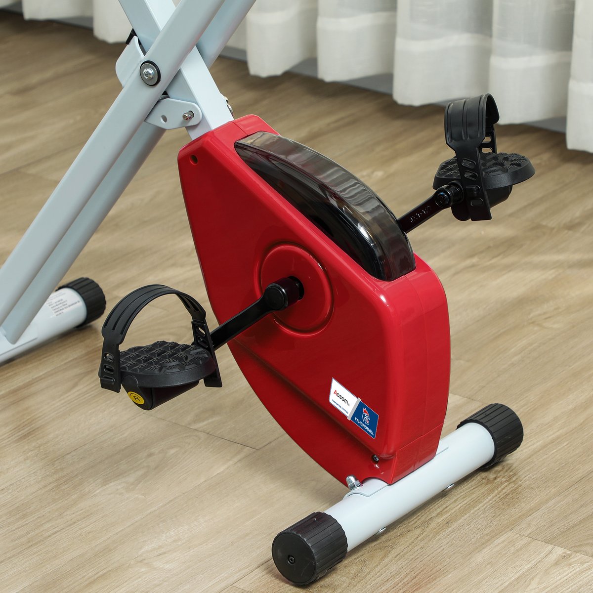 Vélo d'appartement magnétique rouge, HOMCOM