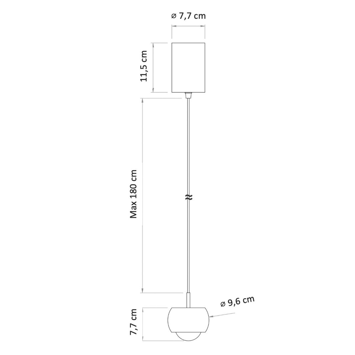 Suspension LED Ronde au Design Épuré – FINN noir, KOSILUM