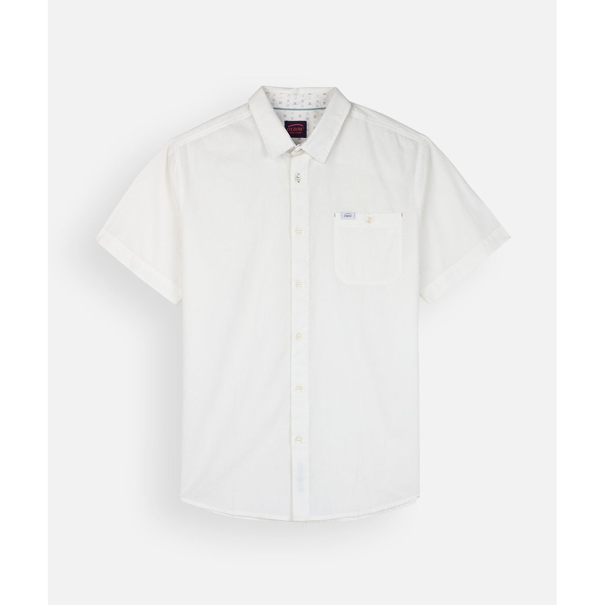 Chemise manches courtes unie CORY blanc, OXBOW