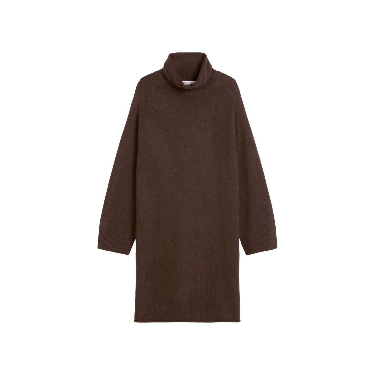 Robe en tricot relaxed en doux mélange de laine mérinos marron foncé, MARC O'POLO