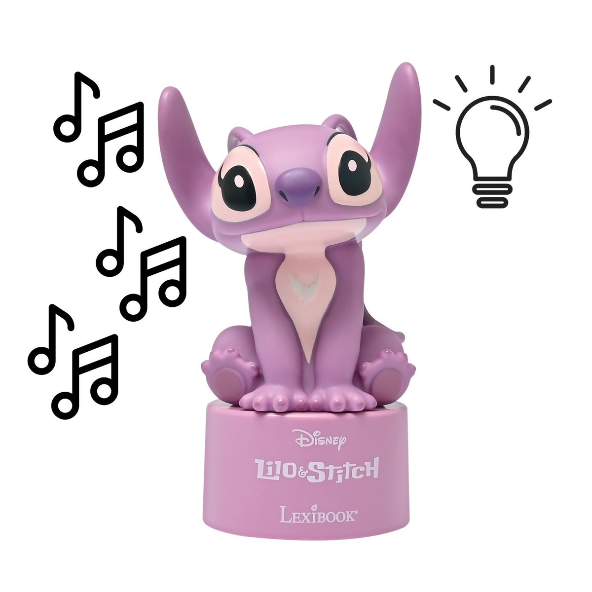 Enceinte Bluetooth veilleuse Angel rose, LEXIBOOK