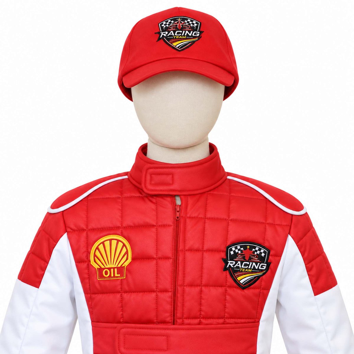 Déguisement enfant pilote de course avec casquette rouge, SEVIRA KIDS