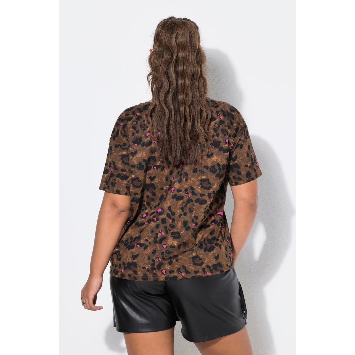 T-shirt oversize, imprimé léopard chameau, STUDIO UNTOLD