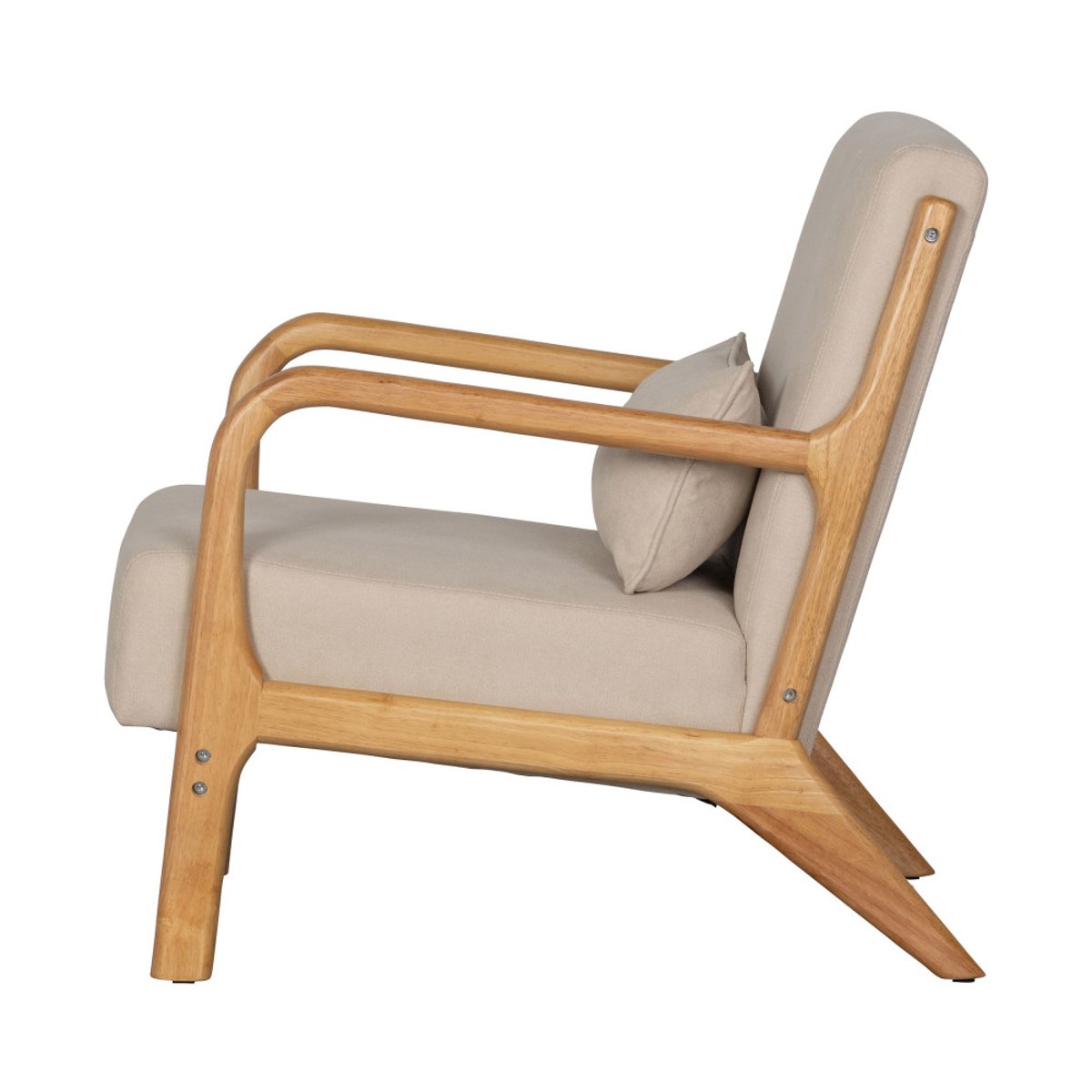 Fauteuil en bois et tissu doux - Mark naturel, WOOOD