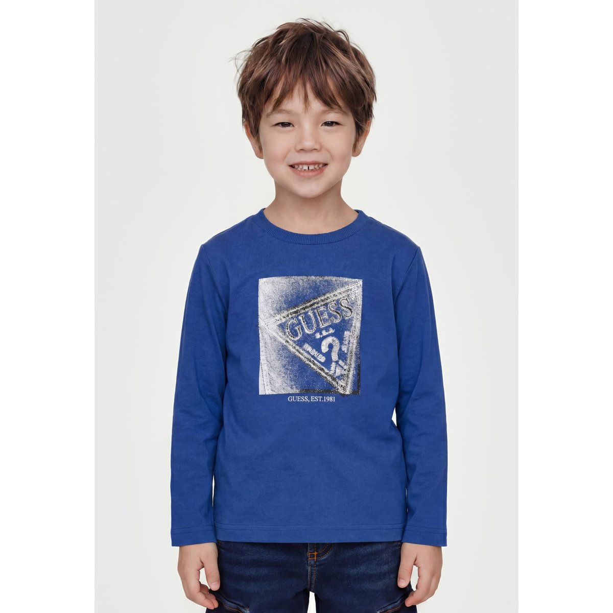 T-Shirt Polo Rayé bleu, GUESS KIDS