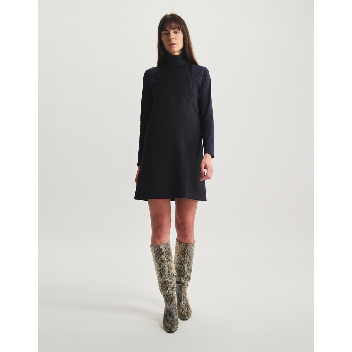 Robe Polly en laine bleu, INES DE LA FRESSANGE PARIS