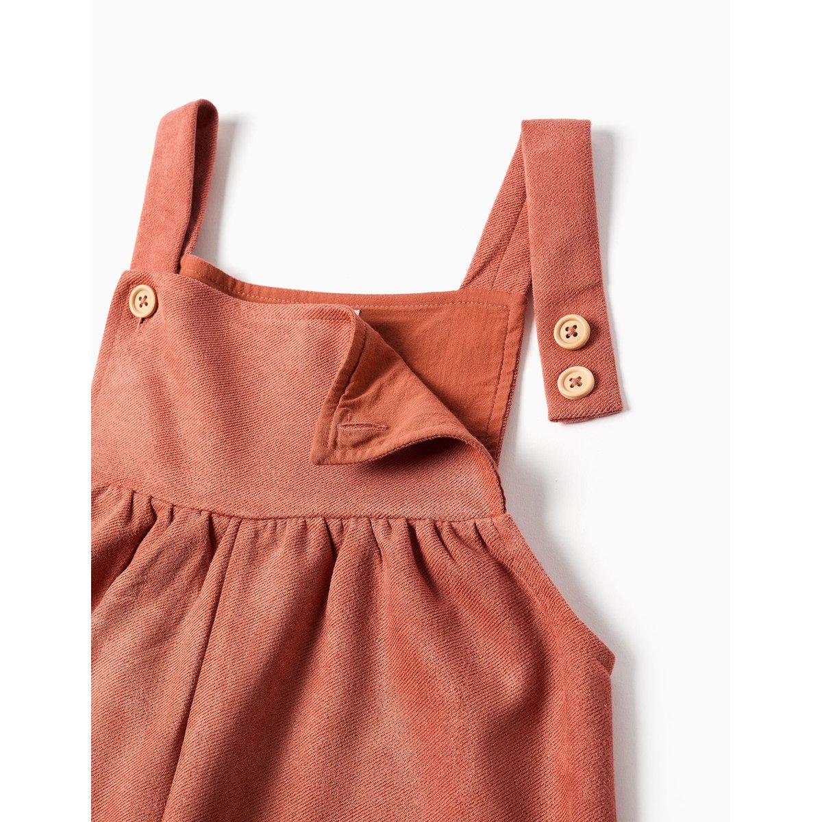 Salopette à jambe large en maille interlock avec poches marrón, ZIPPY