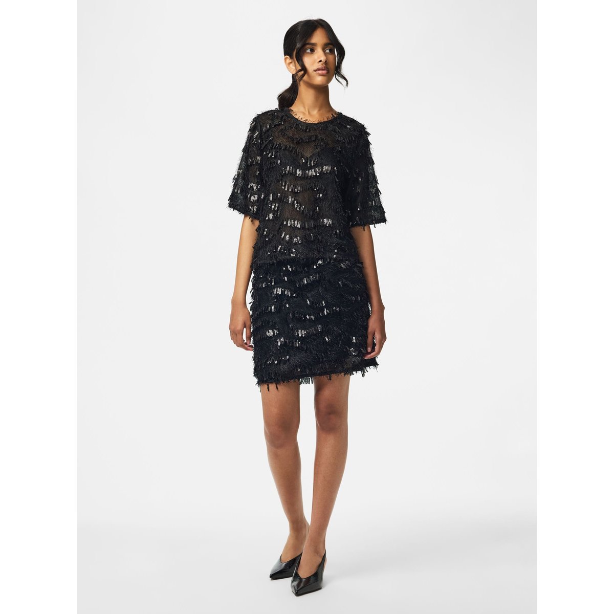 Top À Manches Courtes noir - black1, PIECES