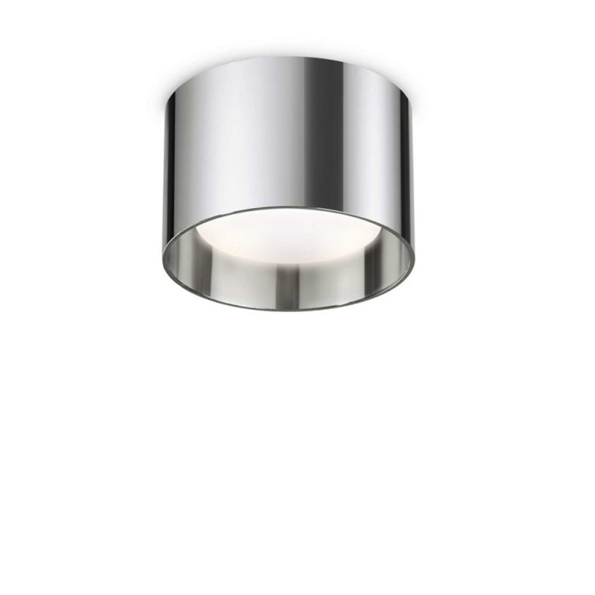 Plafonnier Spot chrome Spike avec ampoule chrome, MILLUMINE