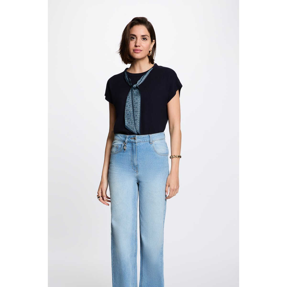 Pull sans manches bleu marine, MORGAN