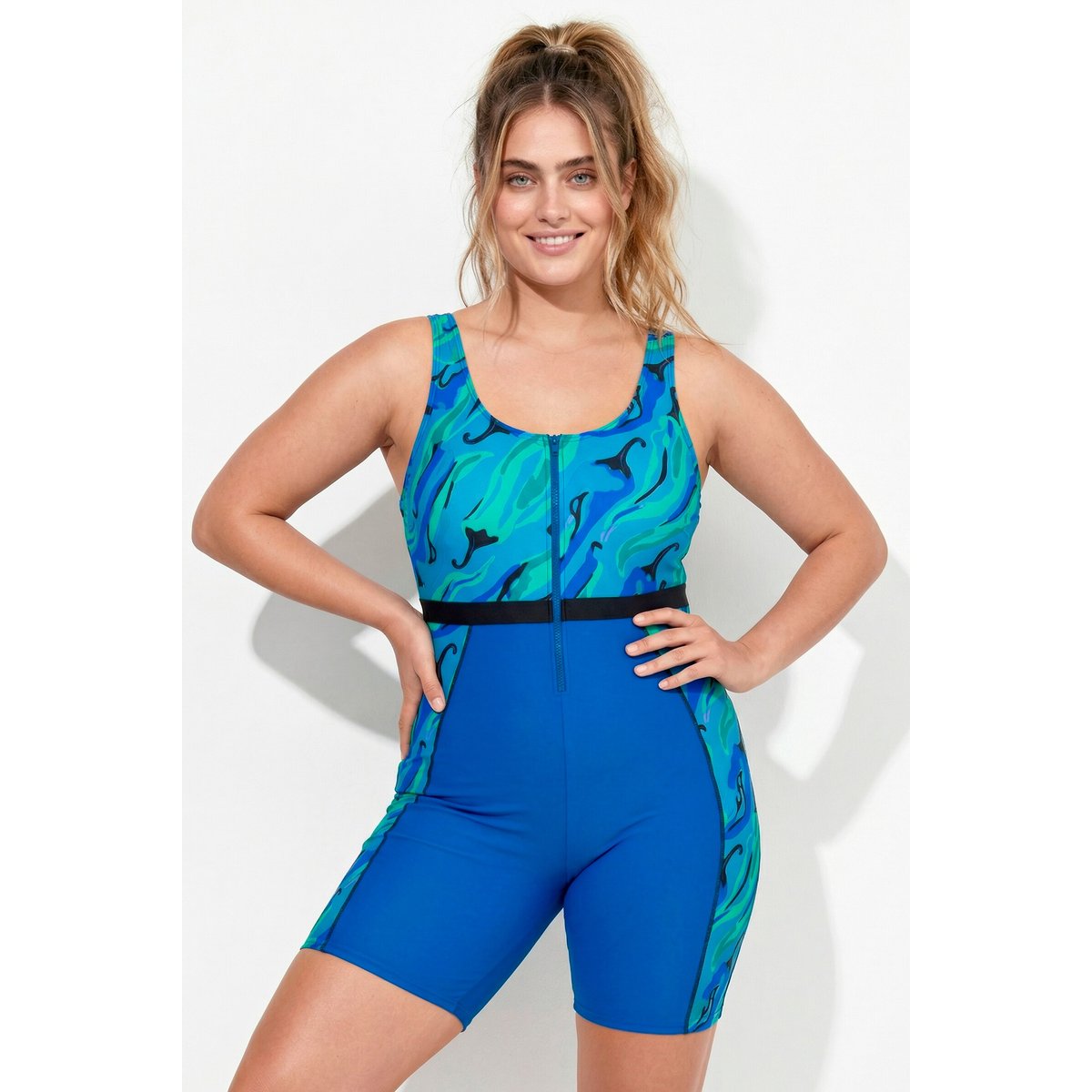 Maillot de bain sans bonnets souples bleu roi, ULLA POPKEN