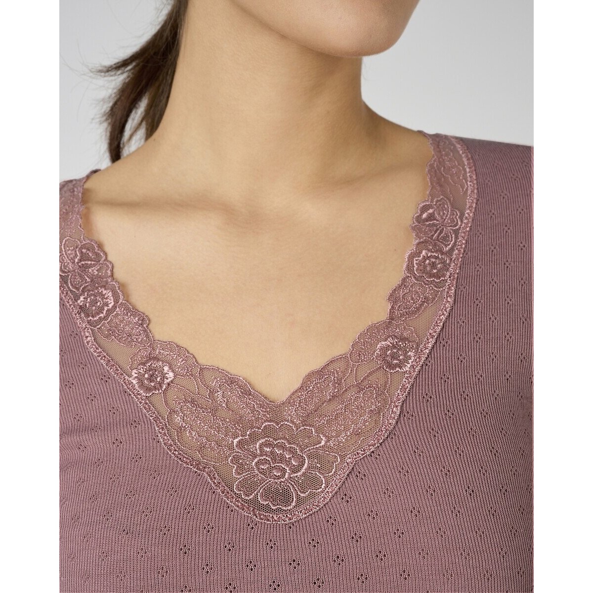 Camisola de mangas compridas Thermolactyl, grau 4 rosa-velho, DAMART