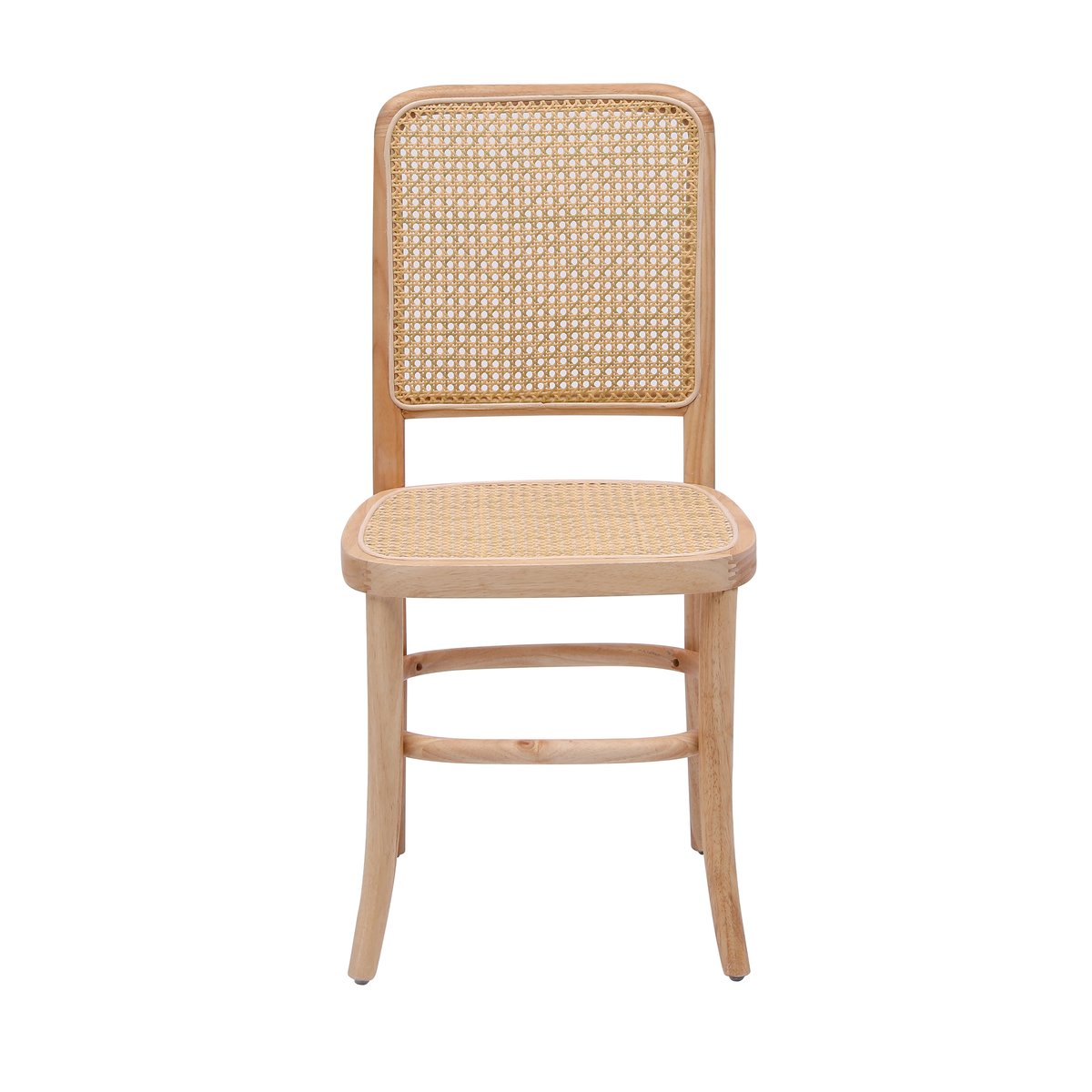 Lot de 2 chaises en rotin, CARACAS bois naturel, NORDLYS
