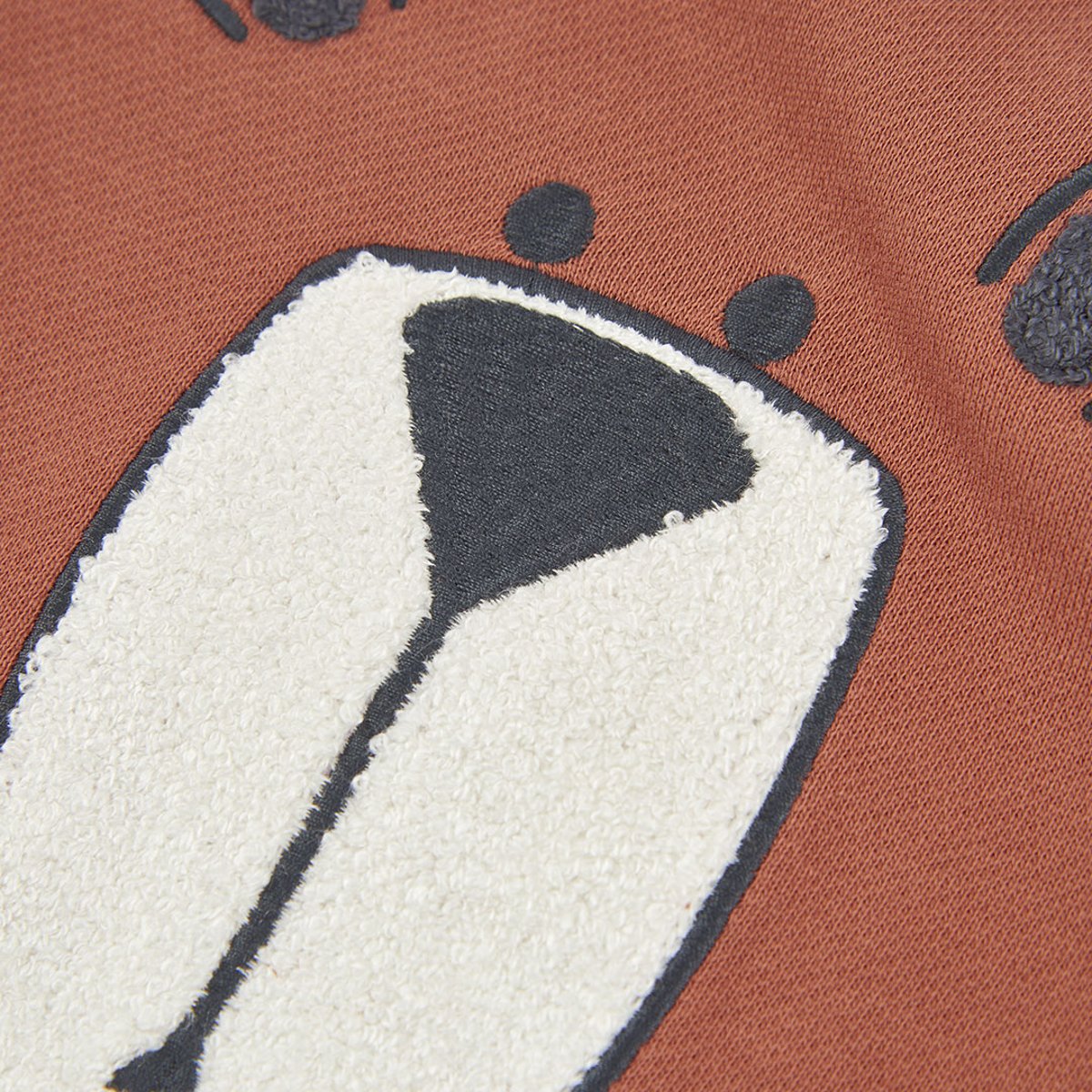 Sweat-shirt garçon en molleton imprimé ours marron, BOBOLI