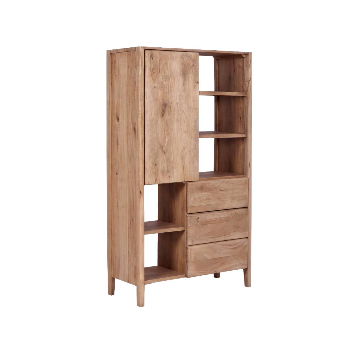 Bibliothèque en bois de manguier FREDERICA bois clair, MADE IN MEUBLES