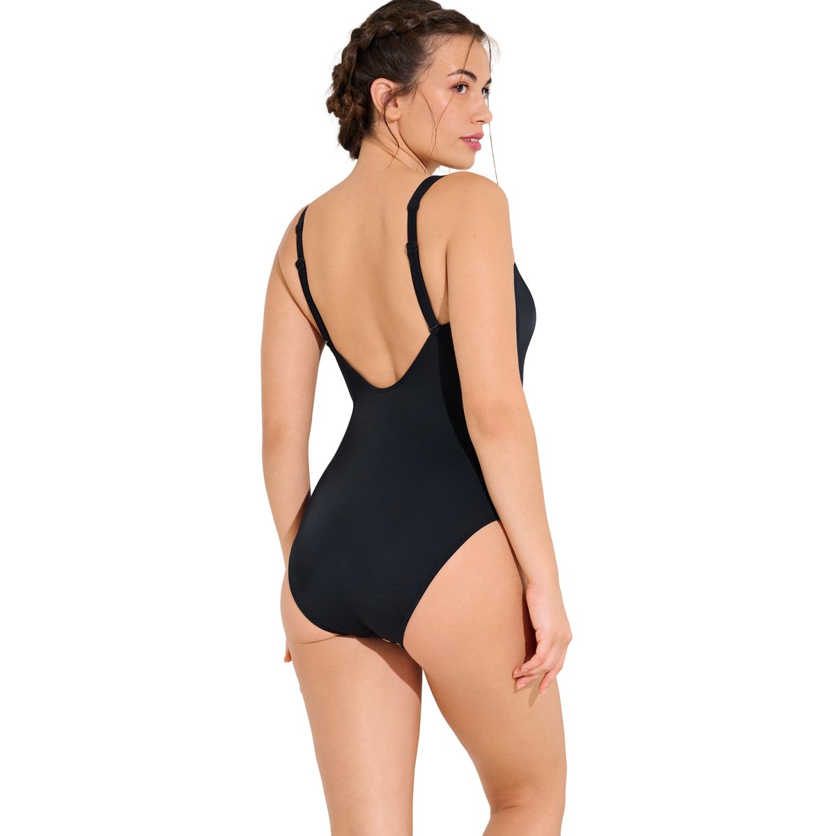 Maillot de bain une pièce armaturé shapewear VALENCIA noir, LISCA