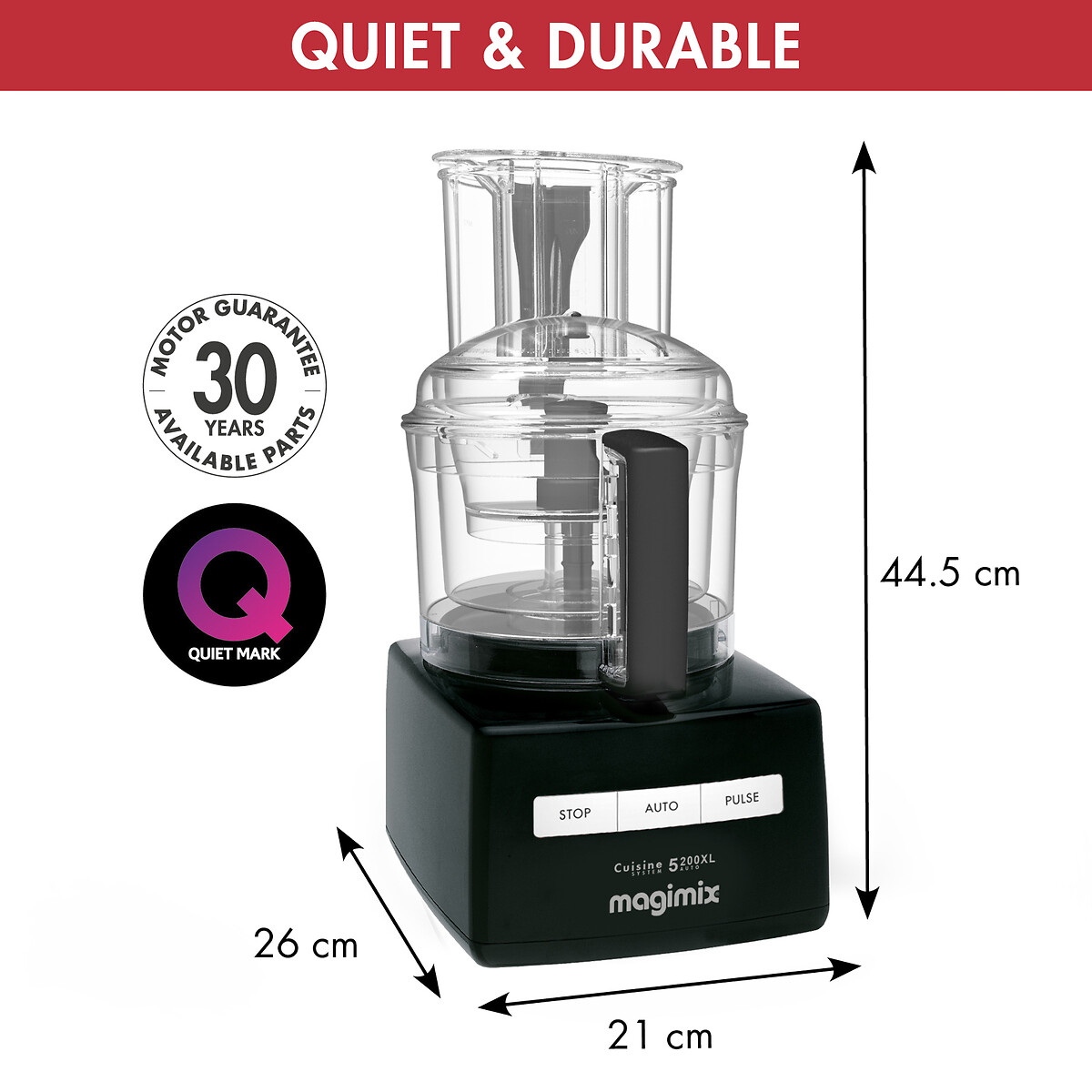 5200XL 3.6L Food Processor black, MAGIMIX