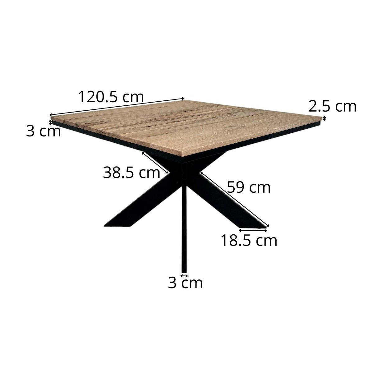 Table carrée extensible 4/8 places en chêne massif PALERME chêne blanc, PIER IMPORT