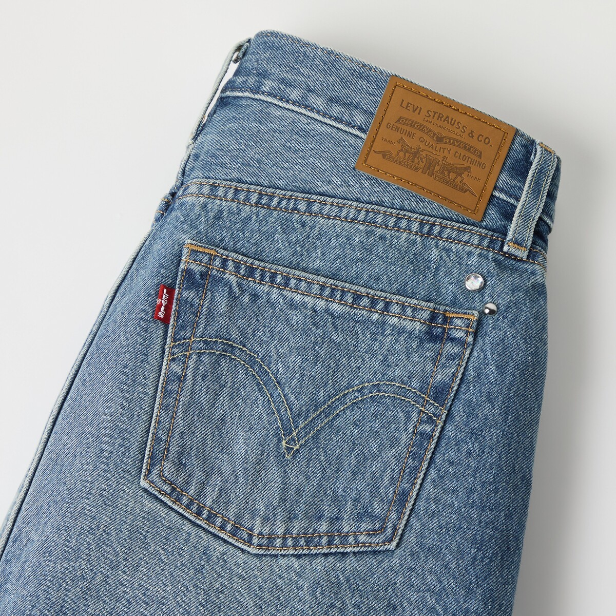Gonna corta in denim Icon trip on drip skirt, LEVI'S