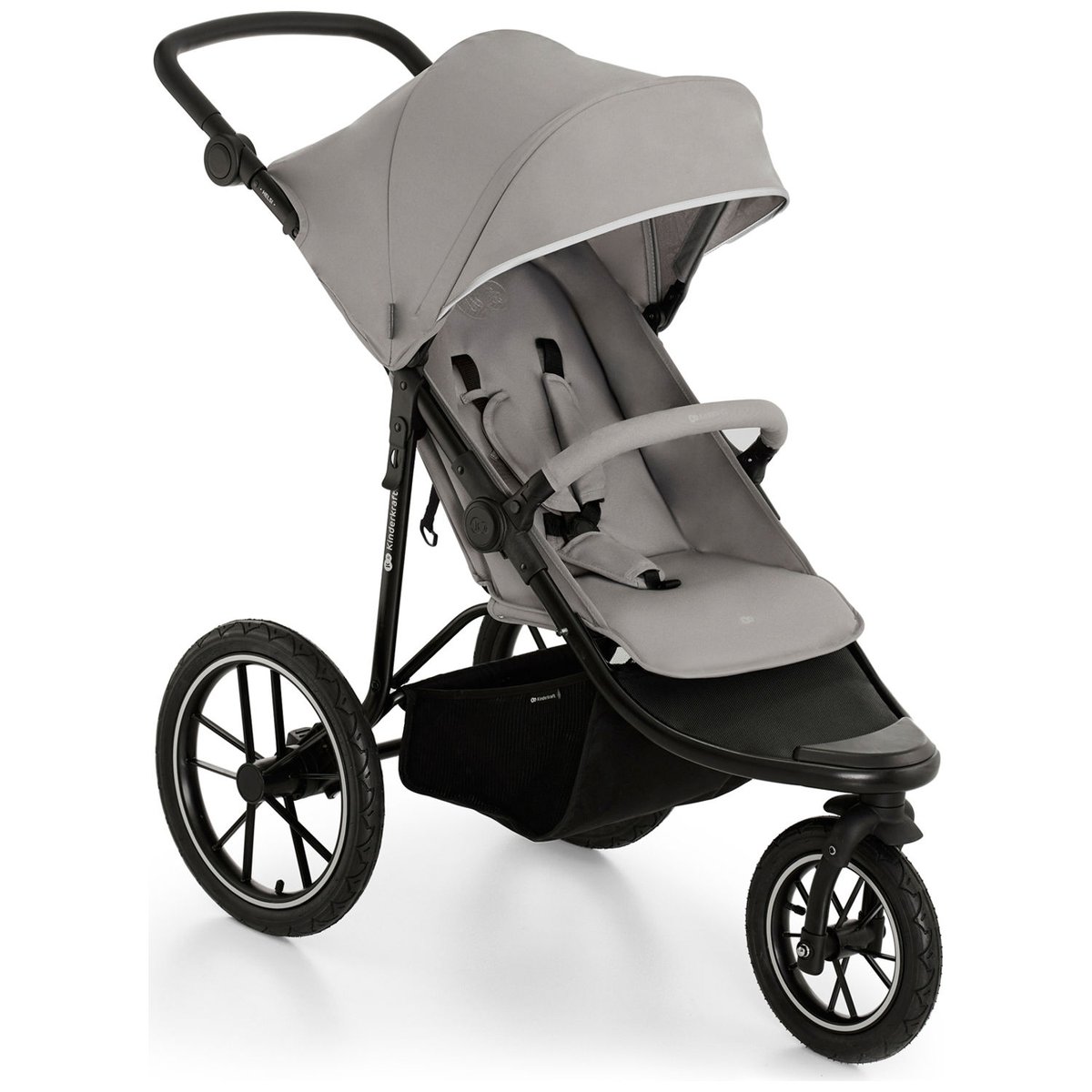 Poussette tout-terrain Helsi 2 gris, noir, KINDERKRAFT