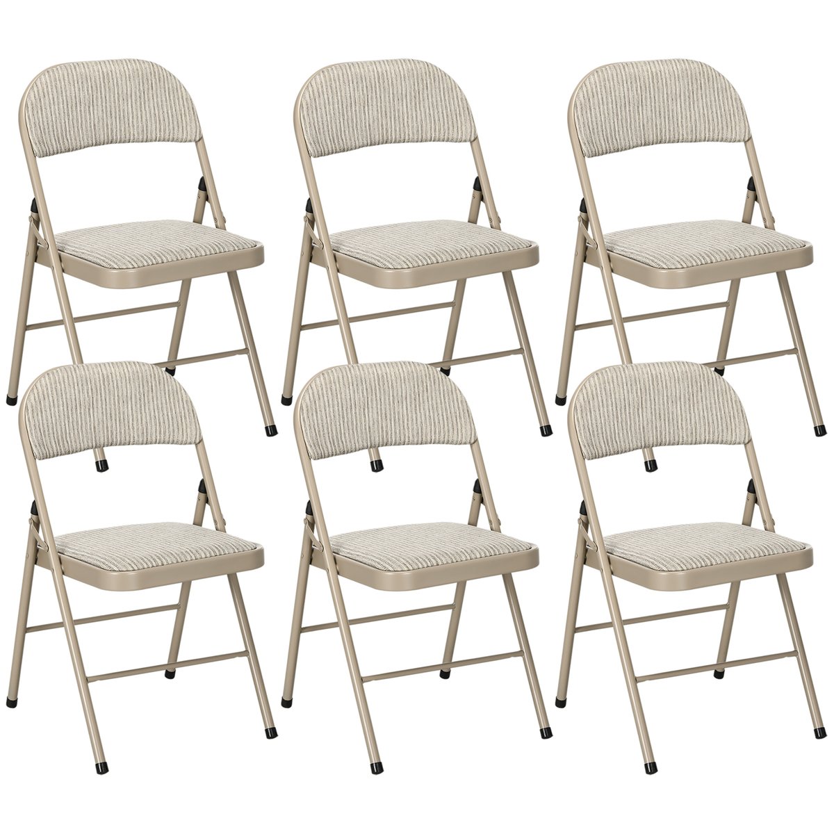 Chaise pliante Polyester Beige beige, HOMCOM