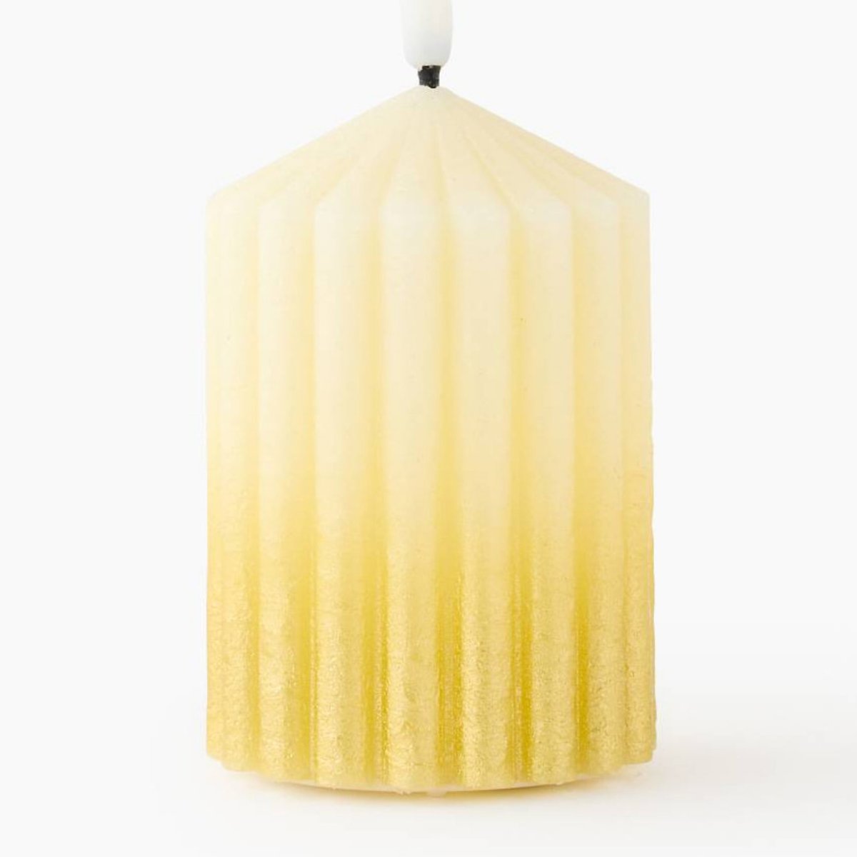 Bougie fumeur LED, 7X10cm, en cire blanc, MONOPRIX
