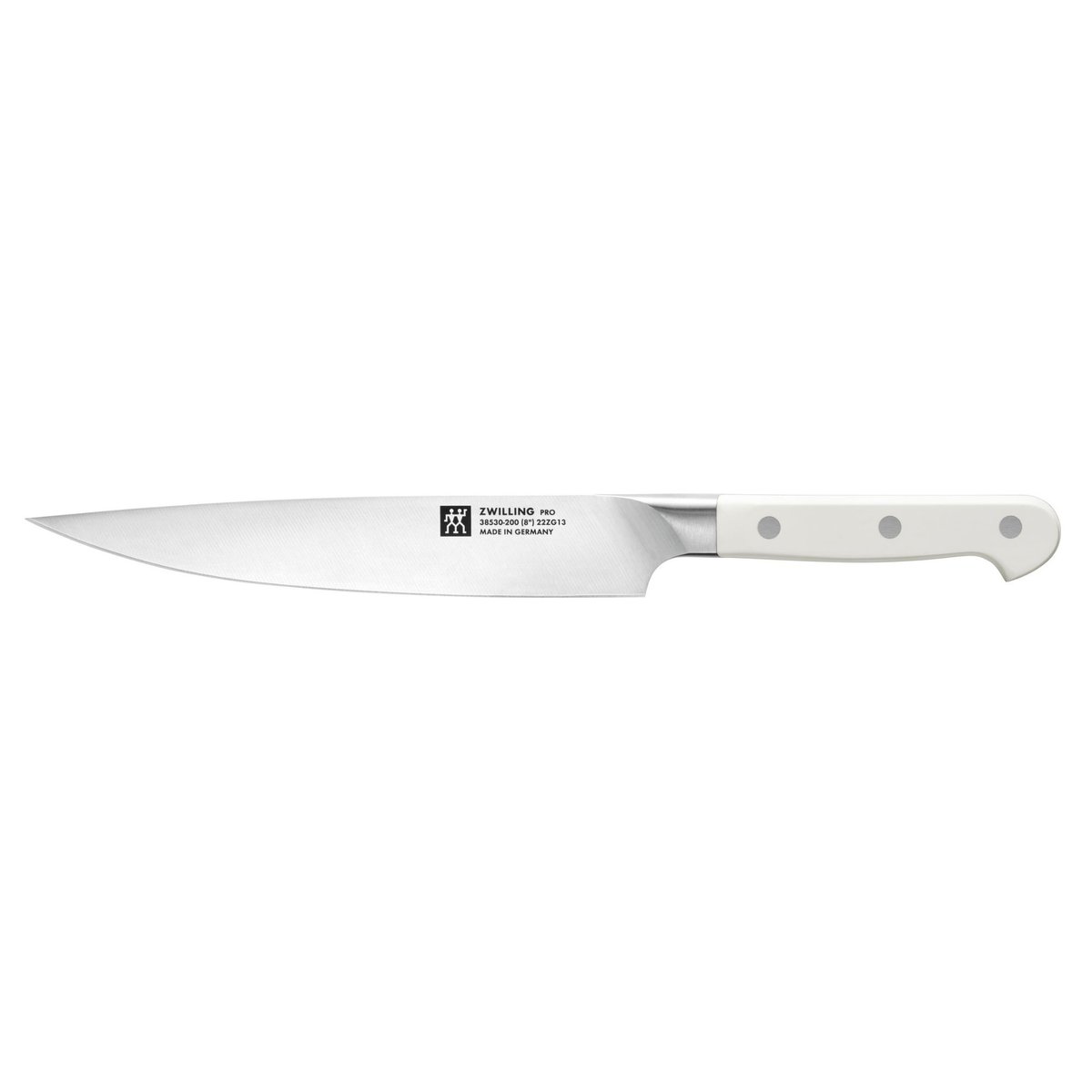 Couteau à trancher 20 cm, Blanc, Tranchant lisse blanc, ZWILLING