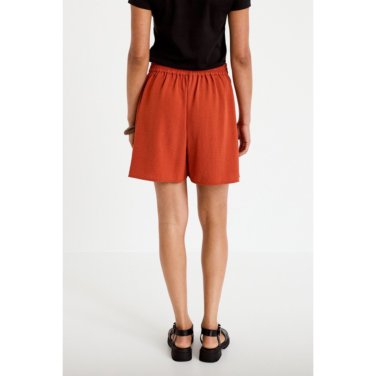 Jupe-short évasée courte orange foncé, CACHE CACHE